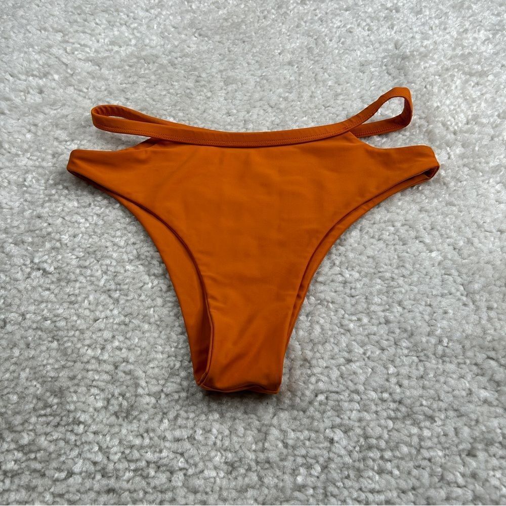 Away That Day Cutout Bikini Bottom Orange